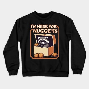 Raccoon in nugget box Crewneck Sweatshirt